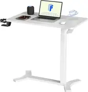 Adjustable Overbed Table with Wheels - Mobile Standing Desk for Home and Hospital Use