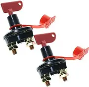 2pcs 12V 24V Disconnect Battery Isolator Cut Off Kill Switch Key Car Marine Boat