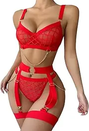 Sexy Lingerie Costumes Women's Sexy Bra Chain Spicy Girls Sexy Underwear Set Honeymoon Outfits for Women