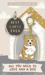 Primitives By Kathy Dog Collar Charm Set - Corgi