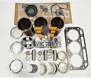 for YANMAR 3D84-3 Engine Overhaul kit Piston with Ring + Cylinder Liner + Complete Gasket kit + crakshaft Main conrod Bearing Set