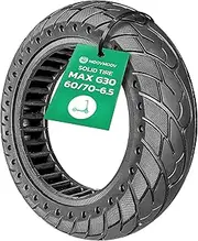 MOOVMOOV Solid Rubber Tyres E-Scooter Tyre 10 x 2.5 - Compatible with Electric Scooters Ninebot Max G30 - Replaces the Original Tubeless Tyre 60/70 6.5-10 Inch - Tubeless & Puncture Free