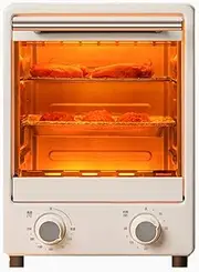 Toaster Oven Mini Oven Household Multifunctional Electric Oven 12L Large Capacity 60 Minutes Timer 900W 100°C-230°C Temperature Control Bread Baking Kitchen Tools White Halogen ovens/13271
