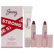 Sassy by Savannah Chrisley Breakup Collection Lip Kit - Heartbreaker For Women 3 Pc Nourishing Lip Oil, 2Pc Tinted Lip Balms