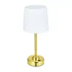 Portable Cordless LED Table Lamp 5000mAh Fabric Shade 3-Color Dimmable
