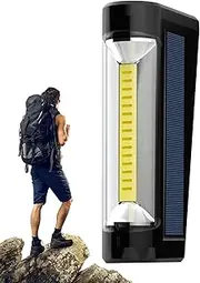 Survival Flashlight,Solar Camping Gear | Bright Multi-Functional USB Charging Power Bank Waterproof Device for Car Storms Hurricanes Hiking Camping Travel