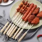 10pcs/set Anti-scald Flat Barbecue Skewers Outdoor Picnic Camping