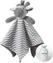 CREVENT Soft Plush Animal Face Security Blankets for Boys and Girls, Great for Birthday Baby Shower (Grey Zebra)