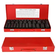 OZNALA 35pcs 1/2" Drive Deep Impact Socket Tool Metric Garage Workshop Tool Set 8-32MM