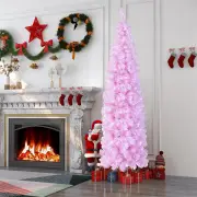 Costway1.83M/2.1M Pre-Lit Artificial Christmas Tree for Decoration-210CM