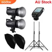2X Godox SK400II Studio Flash 95cm Grid Softbox Stand + XPro-F Trigger for Fuji