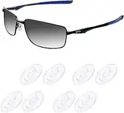 Acefrog 4 Pairs Replacement Nose Pads Nose Piece for Oakley Whisker/WireTap/Half Wire 2.0 / Crosshair 2.0 / Crosshair 1.0 / Plaintiff Squared/Square Wire 3.0 Eyeglasses, Snap in
