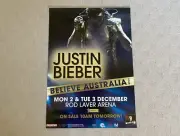 RARE Justin Bieber, Believe Australia Tour Poster A2, ORIGINAL VINTAGE