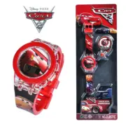 Disney Cars Mcqueen Electronic Toy LED Digital Display Light Time Wrist Watch