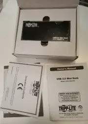 Tripp Lite USB 3.0 HDMI VGA Mini Dock Station Gigabit Ethernet HD15 RJ45