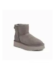 [Ozwear Ugg] Classic Platform Water Resistant Mini Boots in Grey