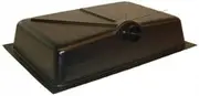 01586 Holding Tank with Center Side Drain HT500SD - 37.5" x 26" x 9.5", Tank with 3" Spigot and Sensors Installed