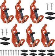 Bazen 6PCS Shovel Mount for Roof Rack Overland Gear Rotopax Mount Holder for Truck Tool, Rubber Clamp Grip Mounting Kit Fits Wall Mount, and Pole Clamp