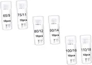STOBOK Heavy Duty Ballpoint Needles 60pcs Sewing Machine Needles Flat Linking Machine Storage Box Home Sewing Accessories
