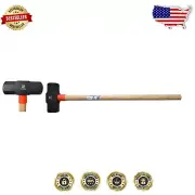 Carbon Steel Sledge Hammer - 10 lbs with 36 Inch Hickory Handle for Demolition