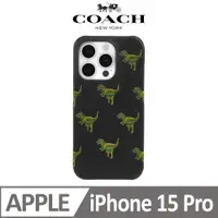 在飛比找PChome24h購物優惠-【COACH】iPhone 15 Pro 真皮手機殼 小恐龍