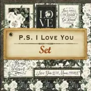 Graphic 45 P.S. I LOVE YOU (8 Sheets) 12x12 Paper Collection Set Scrapbook