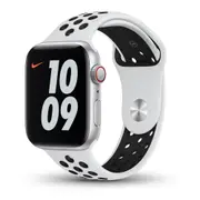 Silicone Apple Watch Band Sport Loop For Apple Watch 38mm White/Black