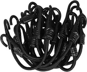 CALLARON 12pcs Elastic Bungee Cords with Hooks Durable Straps for Luggage Bikes Roof Racks and Camping Gear Compact and Weather Resistant Tie Down Ropes for Travel and Storage
