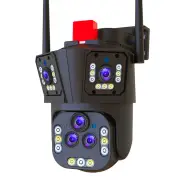 WQJ839P-PW-4 10K UHD Three Screen Wifi Surveillance Camera 20X Optical Zoom Outdoor PTZ Color Night Vision Human Detecti