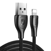 Remax Lesu Pro Usb Lightning Data Charging Cable 480 Mbps 2.1A 1m Black #RC-160i