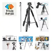 70” Camera Tripod Monopod Horizontal Tripod 3-in-1 Multifunctional Tripod Lig...