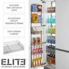 Larder Open Out Pantry - 450mm Cupboard - 1850mm-2150mm Adjustable Height