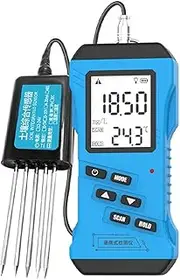 7 in 1 Soil Moisture Meter, Soil Moisture/NPK/PH/EC Meter Tester, Digital Plant Soil Testing Kit with LCD Display,Nutrient Conductivity Tester for Agricultural Planting, Soil Cultivation