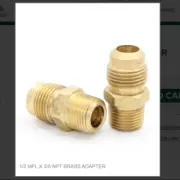 1/2 MFL X 3/8 NPT BRASS ADAPTER # 48-86