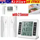 Fridge Thermometer Indoor Outdoor 2 Sensors Wireless Digital Freezer Thermometer