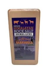 Marwell Compressed Himalayan Salt Animal Licks Livestock Feed Rock Salt Block2Kg