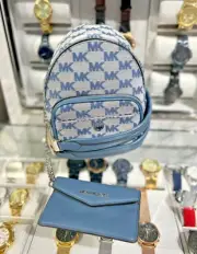 Michael Kors Maisie Women Extra-Small 2IN1 Backpack Bag Logo Signature - Denim