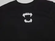 Boys T Shirt XS 4 5 Black w/ White Fangs Halloween