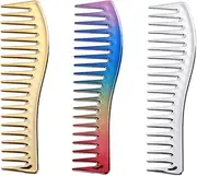 MOTHNUR Hair Styling Comb Set 3pcs Wide Tooth Combs for Barber Haircut Suitable for Wet and Dry Hair