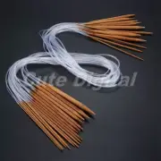 100cm Circular Knitting Needle Bamboo Carbonized Double Pointed Handmade Needles