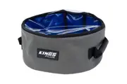 Kings Plus Clear Top Round Bag - 370GSM Grey Canvas - Suitable For Pots & Pans, Camp Ovens and Recovery Straps- Clear PVC Lid