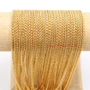 Lot IP Gold Stainless Steel Wheat braid Chain Jewelry Finding Marking Never Fade