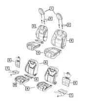 Genuine Mopar Front Seat Back Cover Left 6QN97HL1AA