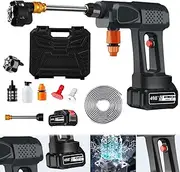 6-in-1 Portable Cordless Pressure Washer, 20000mah Battery Power Washer, for Car, Driveway, Patio, Fence, Home and Crop Washing, Cordless (Portable Pressure Washer+6-in-1 Versatile Nozzle)