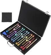 Tuning Forks - Colorful Tuning Forks | Portable Long-Lasting Device with Storage Box Kit for Body Reflex Energy Balance Yoga Meditation