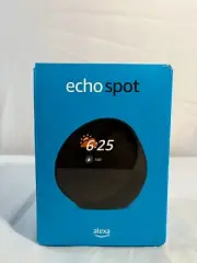 Amazon Echo Spot Black Voice Control Smart Alarm Clock With Alexa