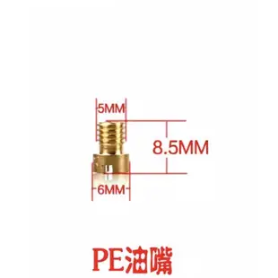 PE化油器 噴油嘴 5mm 粗牙 王牌 PE 化油器 主噴油嘴 高速 油嘴 王牌化油器 cvk油嘴