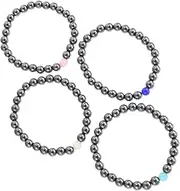 Ipetboom Stylish Anklet Bracelet Energy Stone Anklet Hematite Foot Chain Decorative and Comfortable for Her