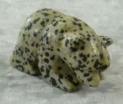 Dalmation Jasper Medium Carved Bear