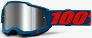 100% Accuri 2 Extra Odeon Motocross Goggles, red-blue for Men One Size Red Blue